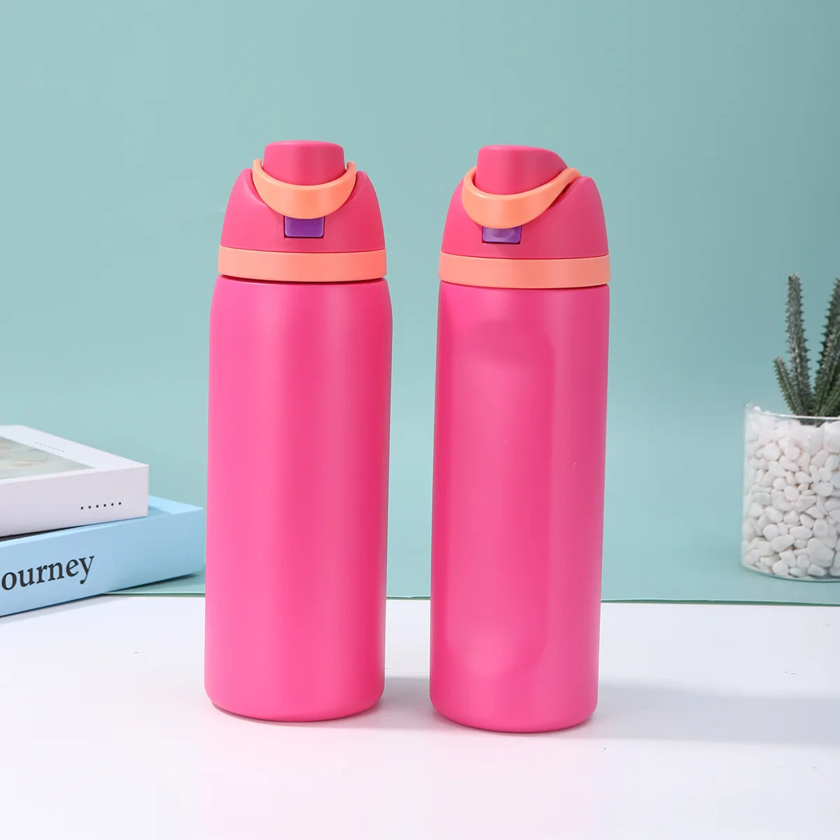 Multi-color push-button lid thermos cup portable large capacity for home office daily use