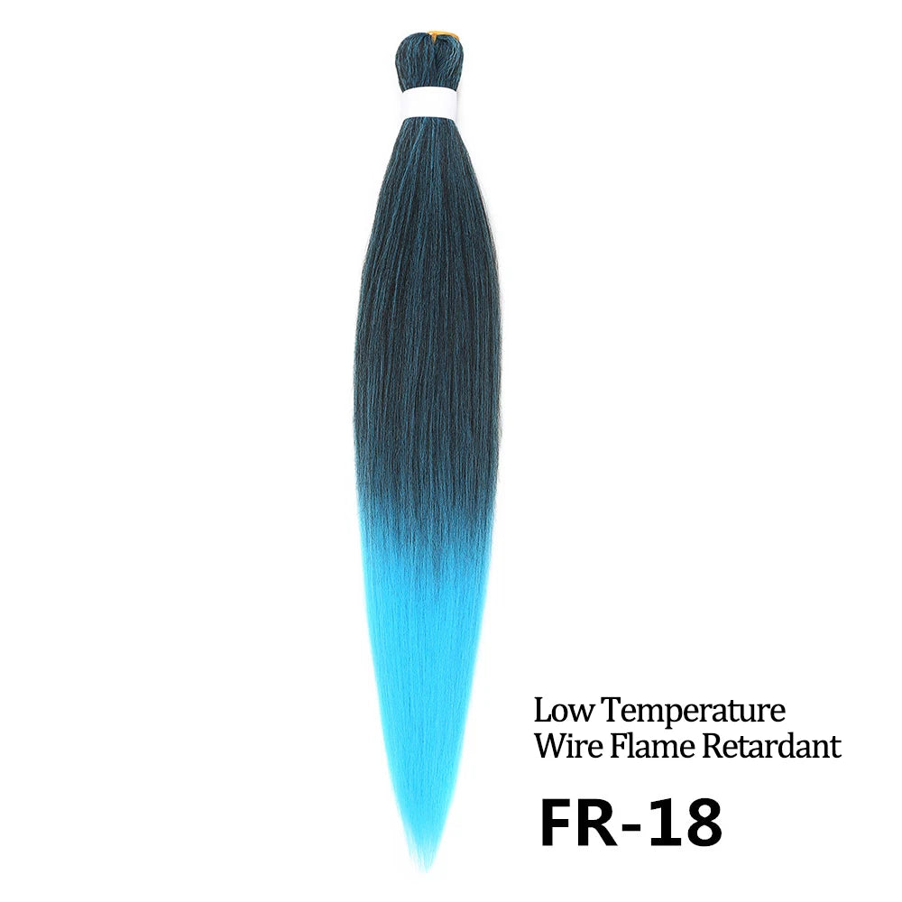 Chorliss Pre-Stretched Jumbo Braids — 24"/26" Synthetic Yaki Ombre (80–90 g, 105 Colors)