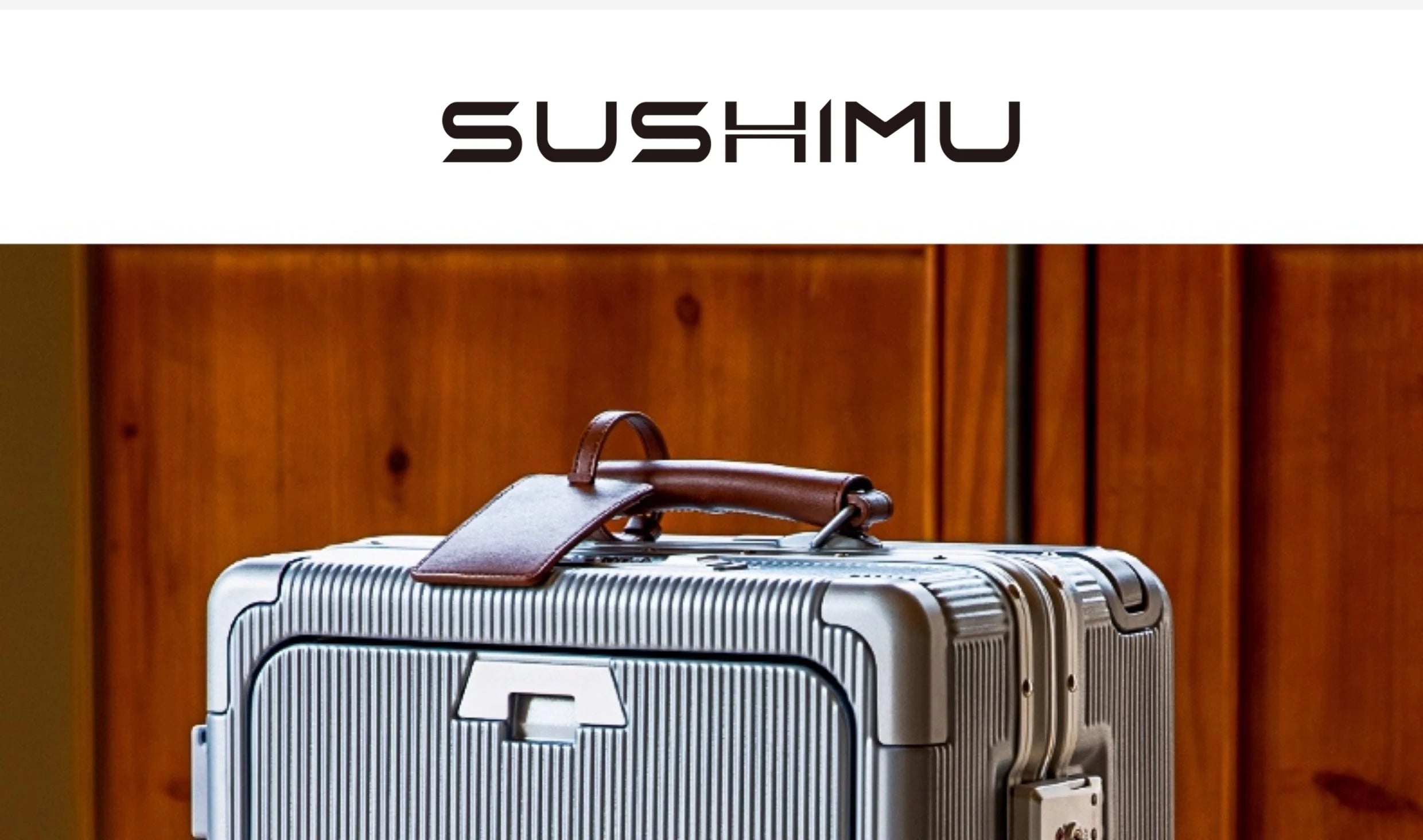 SUSHIMU Wide Trolley Luggage Front Opening Multi-Functional Women 20-Inch Small Lightweight Boarding Box 24-Inch Men's Suitcase