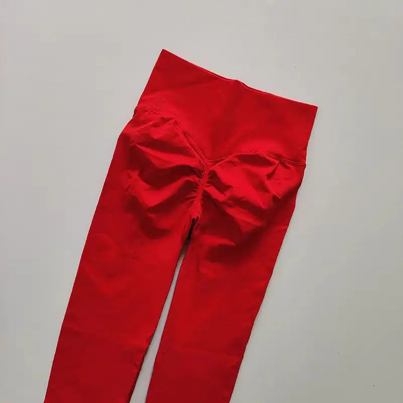 Seamless High-Waist Yoga Leggings – Push-Up Hip Lift Fit