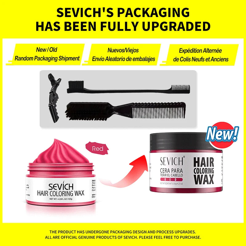 Temporary Hair Color Wax Kit for Men Women Kid Daily Party Cosplay DIY Washable Instant Hair Dye Cream Blue Purple Red Green