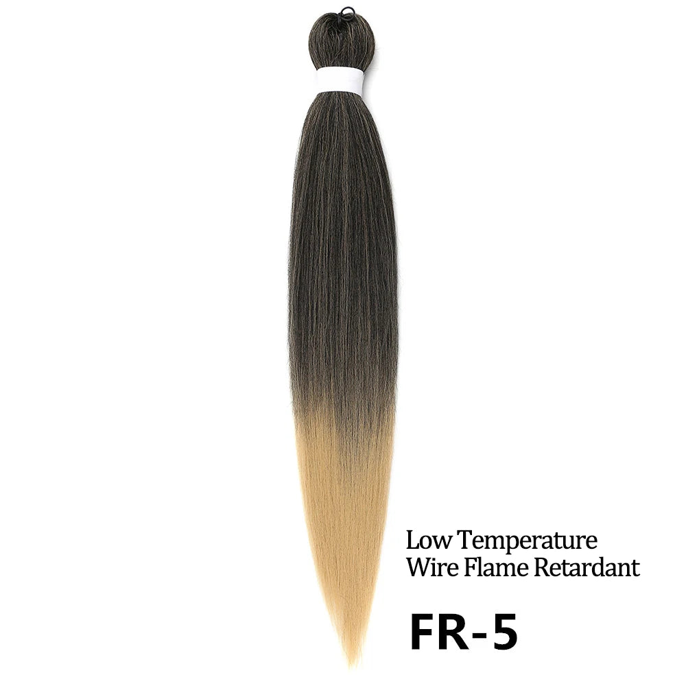 Chorliss Pre-Stretched Jumbo Braids — 24"/26" Synthetic Yaki Ombre (80–90 g, 105 Colors)