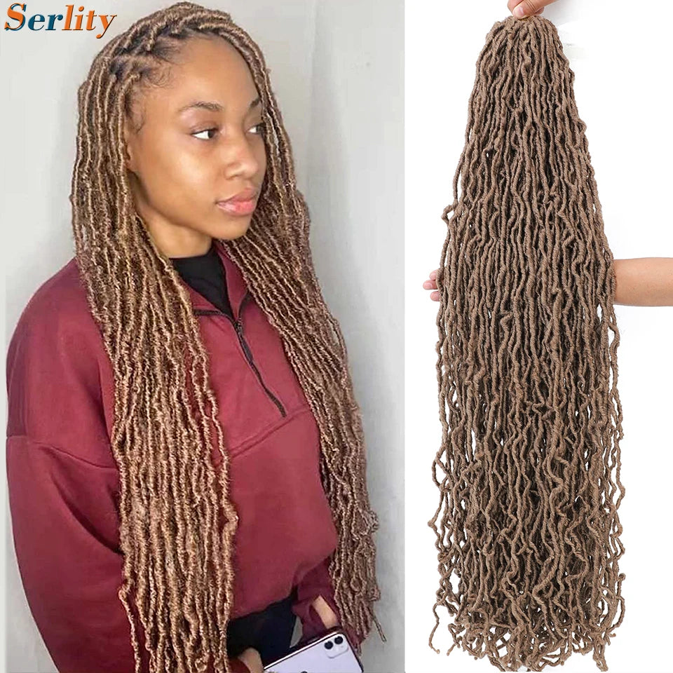 Serlity Faux Locs Extensions — 36"/24"/18" Soft Goddess Dreadlocks Crochet Hair