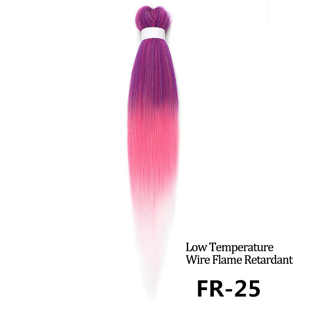 Chorliss Pre-Stretched Jumbo Braids — 24"/26" Synthetic Yaki Ombre (80–90 g, 105 Colors)