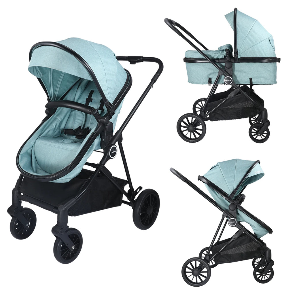 High-view baby stroller, 2-in-1 newborn stroller, foldable outdoor camping vehicle, bidirectional push, Christmas gift