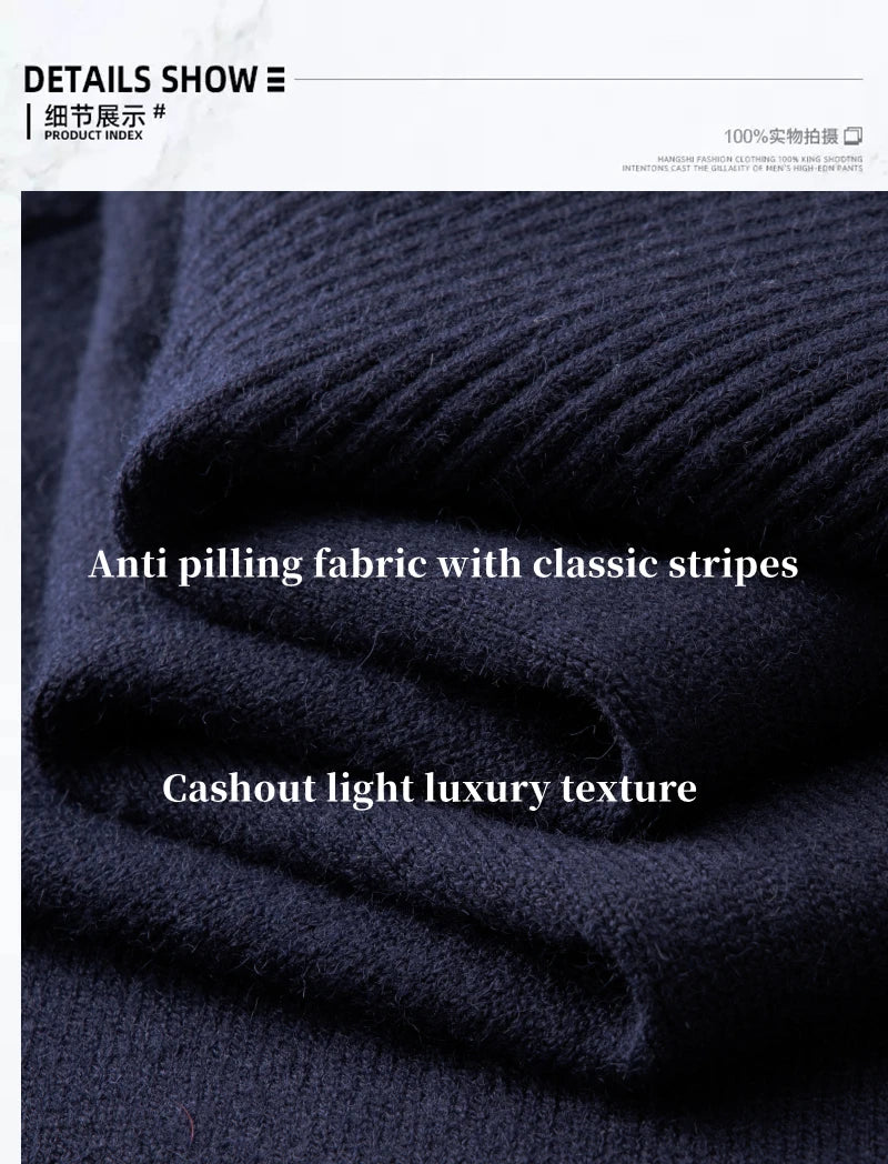 High end luxury brand sweater men personality trend ribbon striped round neck Knitwear autumn and winter Korean casual pullover