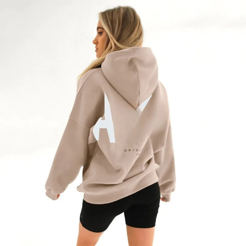 Women’s Printed Pullover Hoodie – Cozy Long Sleeve Sweatshirt