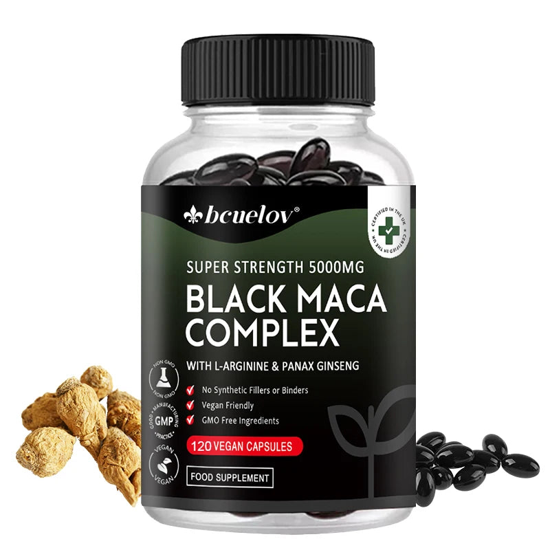 SOOMIIG Black Maca & Ginseng — Energy, Endurance & Performance (120 Capsules)