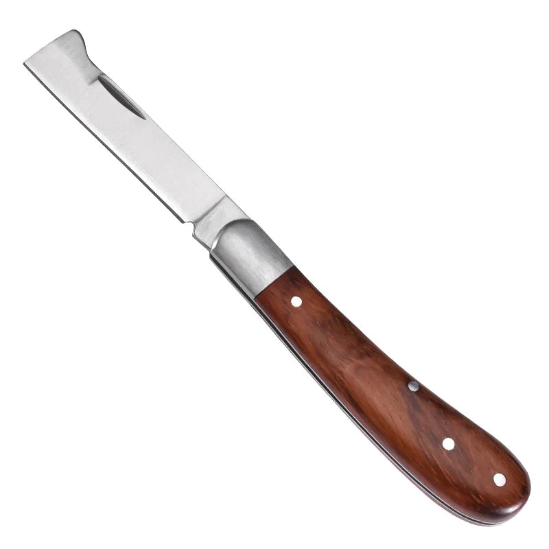 Folding Grafting Knife – Wooden Handle Fruit Tree Grafting Tool