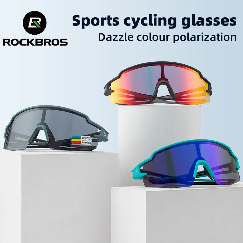 ROCKBROS Bicycle Glasses with Myopia Frame Polarized Len Bike Eyewear Goggles UV400 Outdoor Sports MTB Road Cycling Sunglasses
