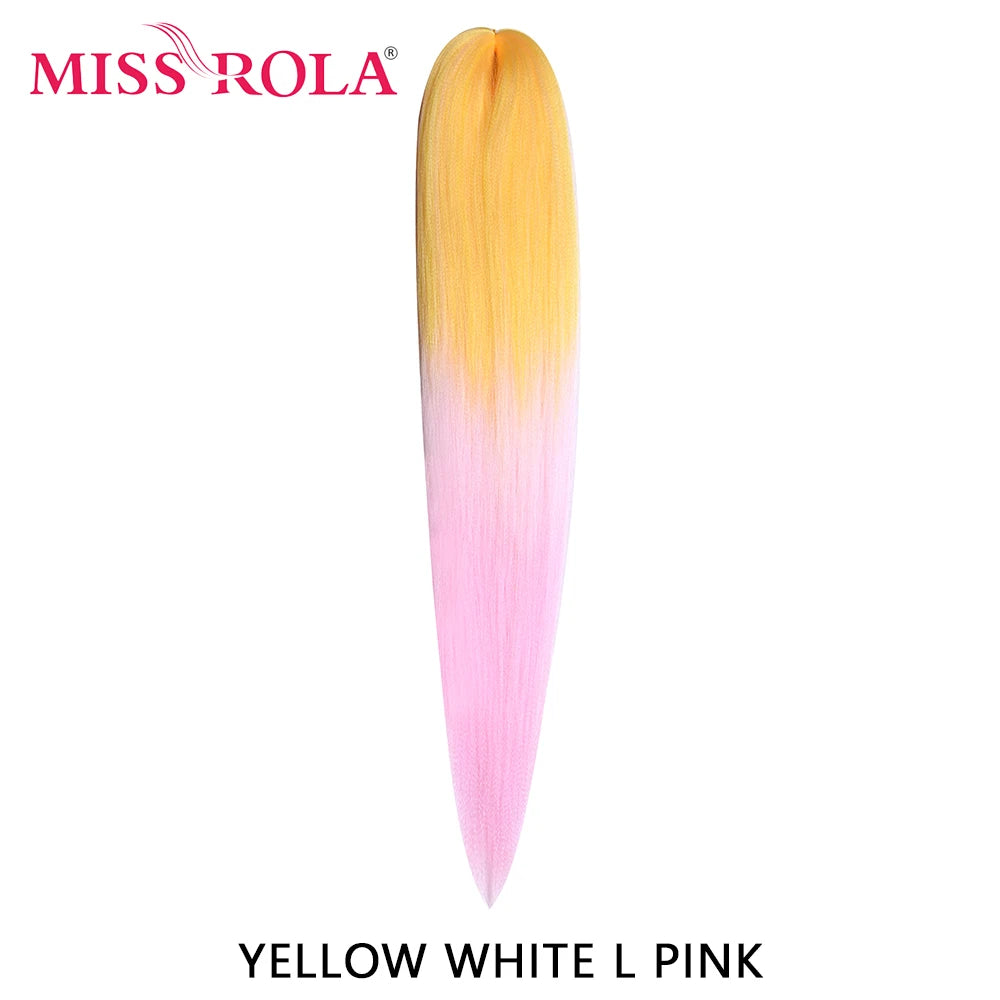 Miss Rola Synthetic 22 Inch 60G Kanekalon Hair Tinsel Wire Jumbo Braid Yaki Straight Hair Extension Twist Braid Bulk Wholesale
