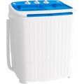 Portable Washing Machine 16 Lbs Compact Mini Washer and Dryer Combo Semi-automatic Twin Tub Laundry Washer with Drain Pump for