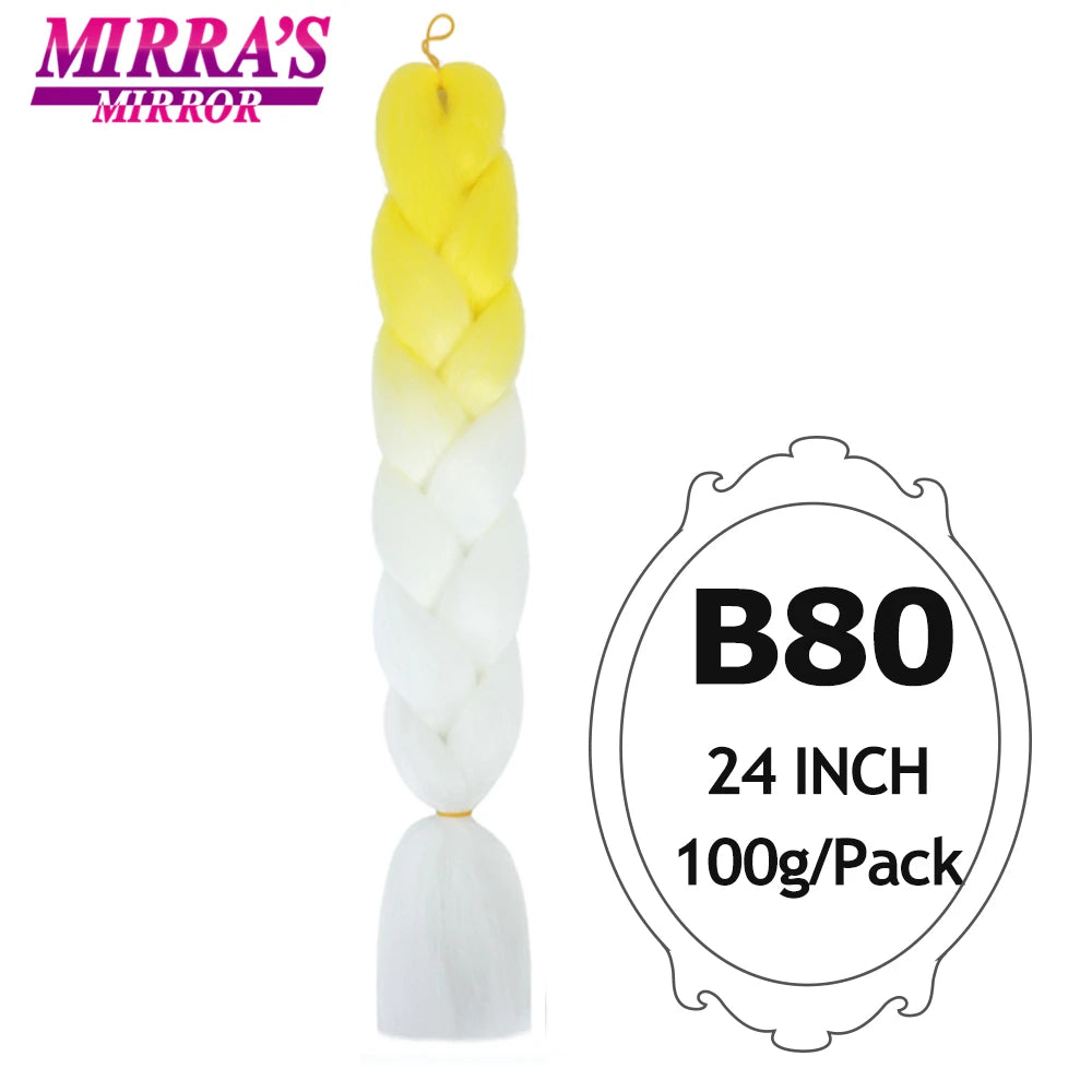 Colorful Jumbo Braiding Hair Extensions For Box Braids Synthetic Hair for Afro Braids Ombre Jumbo Braid Hair DIY Crochet Braid