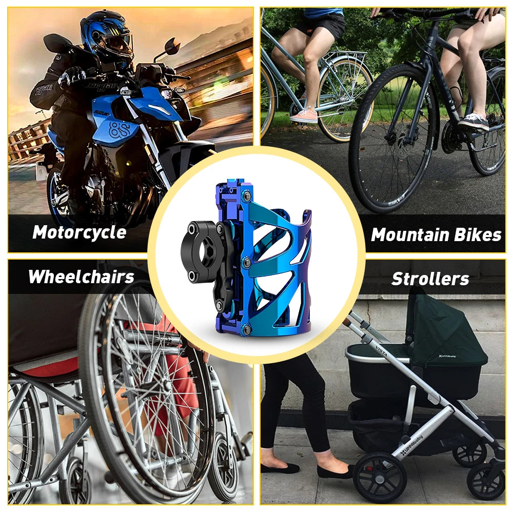 Universal Motorcycle Cup Holder | Adjustable Drink & Water Bottle Mount for Bikes and Scooters