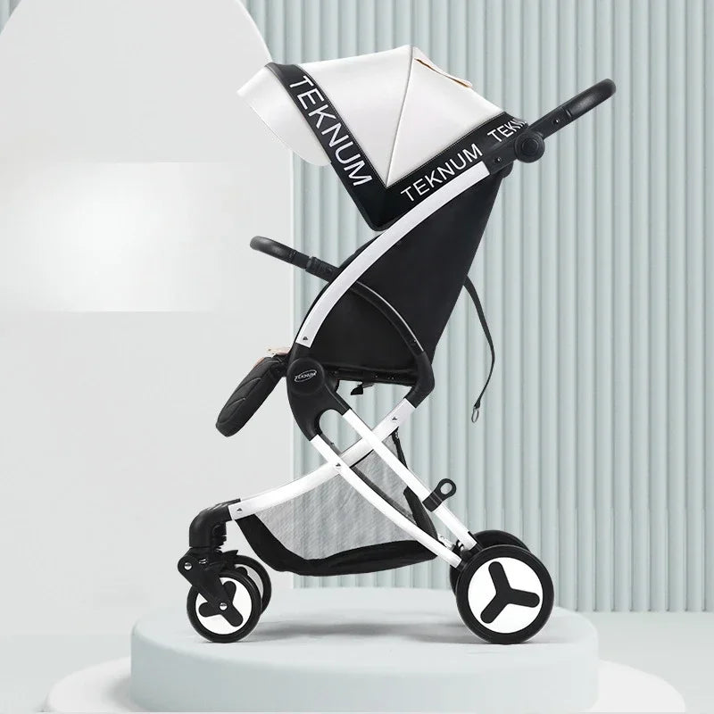 Portable Luxury Baby Stroller Two-in-one Baby Stroller,Lightweight and Foldable High-view Baby Stroller  Adjustable Armrests