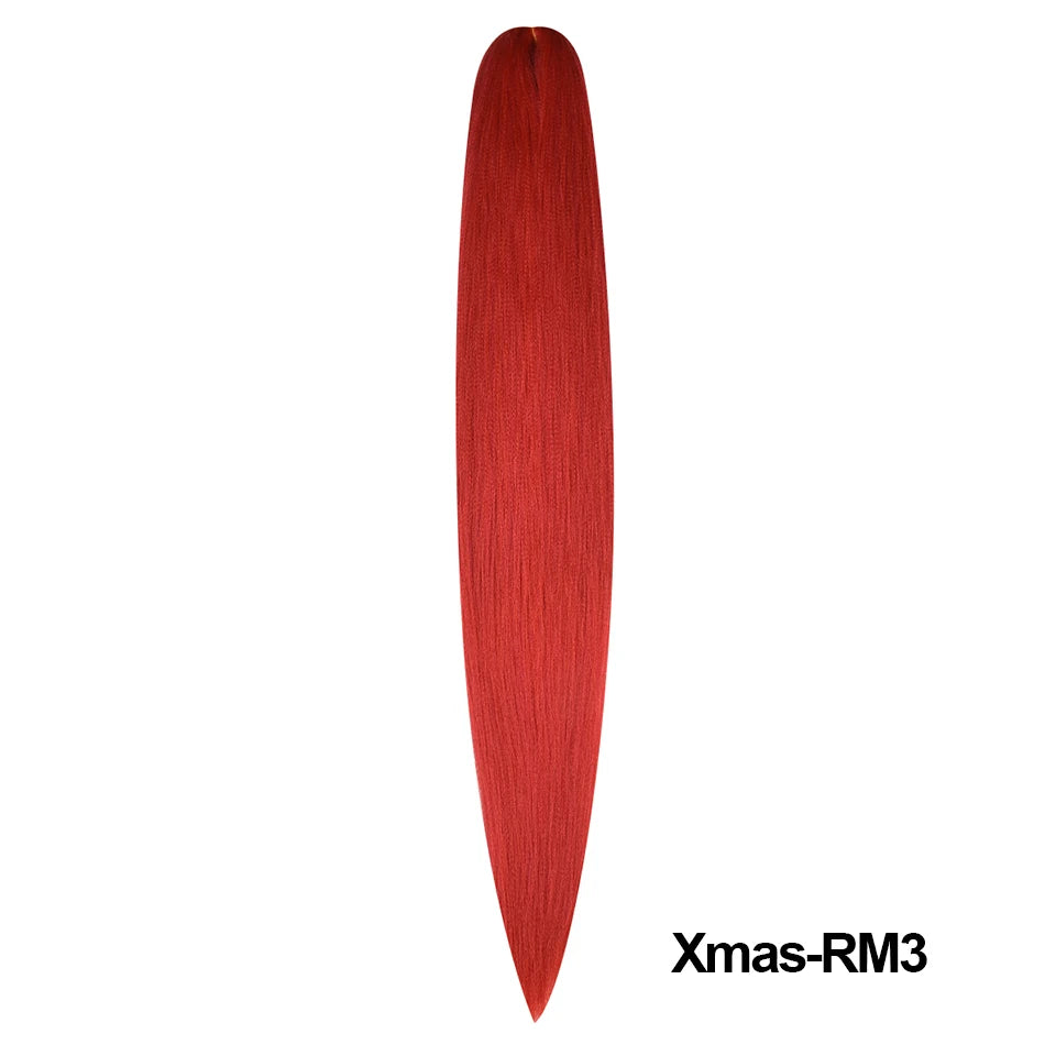 Miss Rola Synthetic New Christmas Colors Kanekalon HairJumbo Braid Yaki Straight Hair Extension Twist Braid Bulk Wholesale
