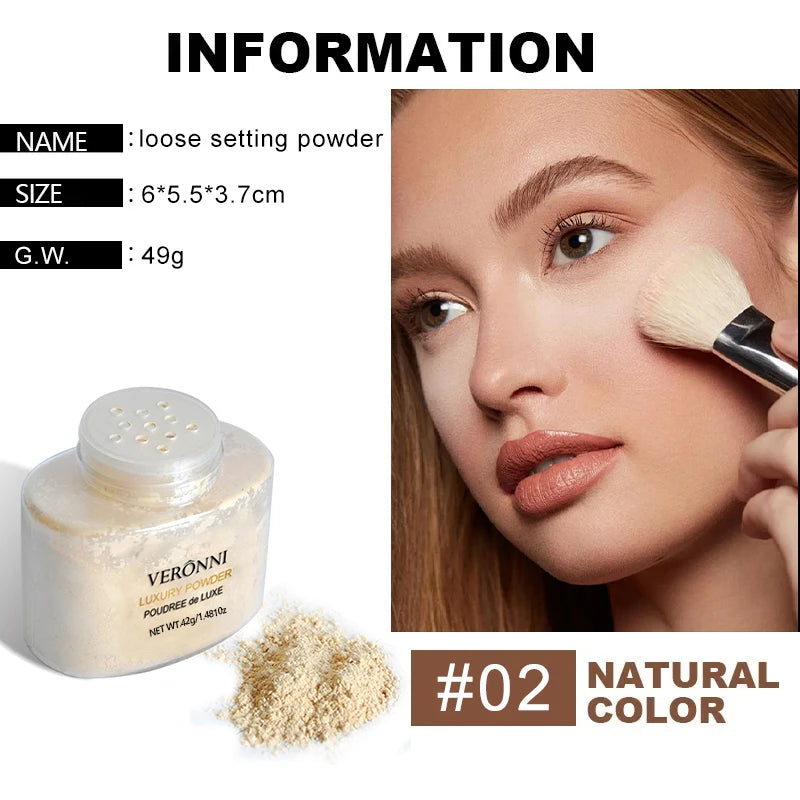 6 Colors Banana Luxury Powder for Women Face Foundation Banana Powder Bottles Loose Powder Authentic Oil-Control Beauty Make Up