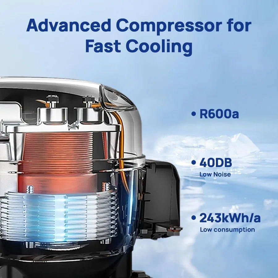 3.2 Cu.Ft Dorm Fridge Single Door Compact Refrigerator with Freezer Black Office Fridge 110V Low Noise Office Refrigerator with