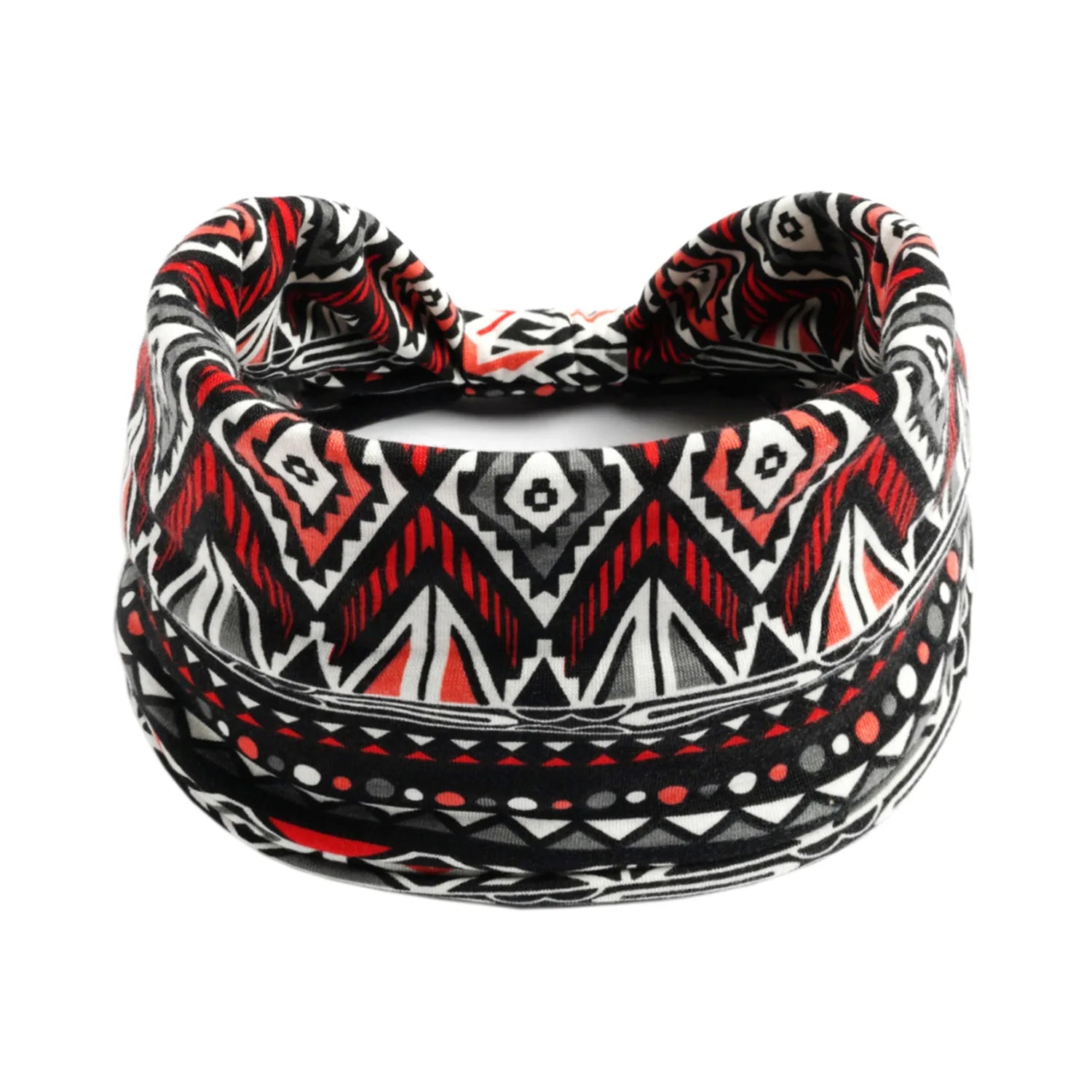 Boho Wide Knot Floral Cotton Headband | Stretch Turban Hair Scarf for Women