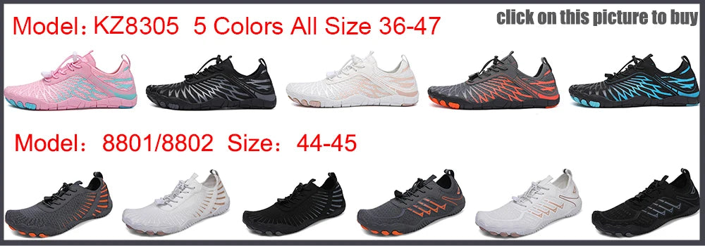 Aqua Shoes For Women Men Barefoot Water Shoes Anti-Slip Quick-Drying Outdoor Beach Upstream Wading Swimming Shoe Sneakers Unisex