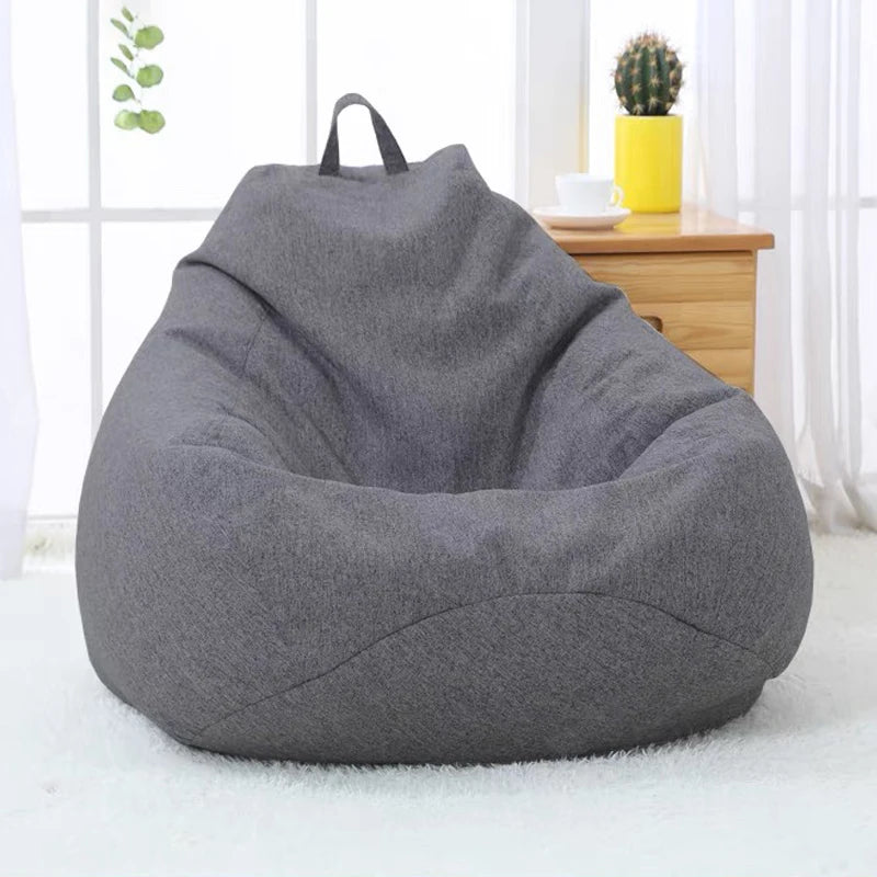 Lazy Seat Chair Sofa Cover Large Bean Bag Couch Soft Fluffy Breathable Adult Child Tatami Living Room Decorative without Filler