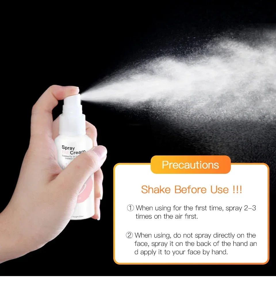 BB Cream Whitening Moisturizing Base Spray Waterproof Concealer Brighten Face Beauty Skin Care Foundation Makeup Korean Cosmetic