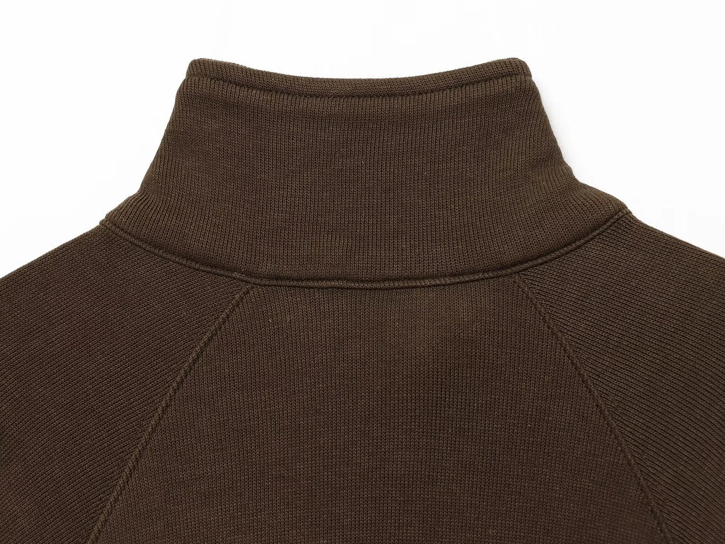 Women’s 2-Piece Set – Stand Collar Zip Sweatshirt & Soft Straight-Leg Pants (Autumn 2025)