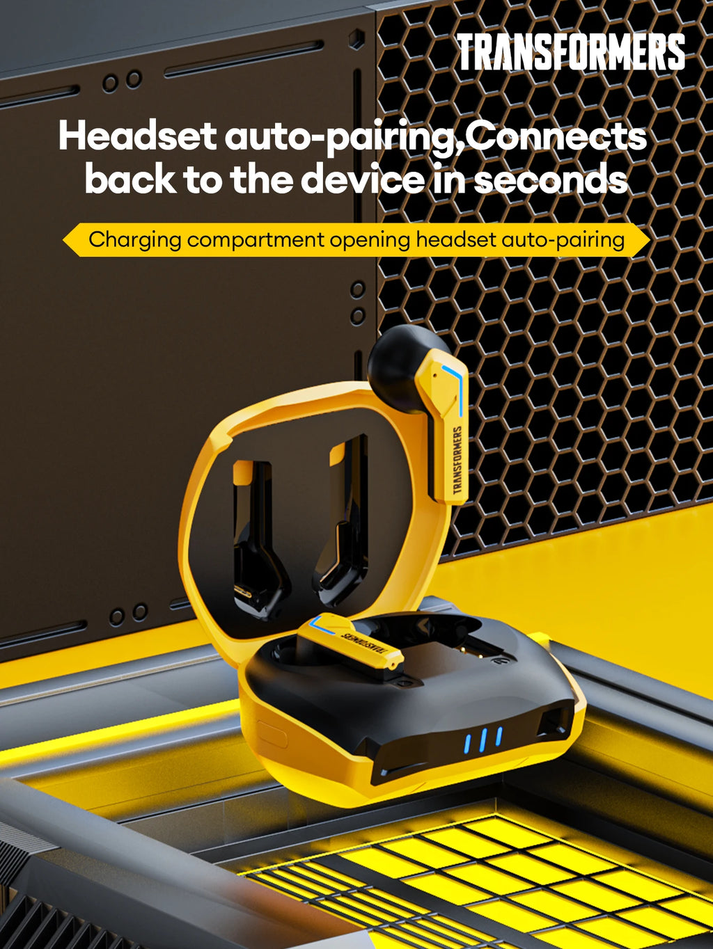 TRANSFORMERS TF-T06 TWS Earbuds — Bluetooth 5.3, Low-Latency, ENC Calls