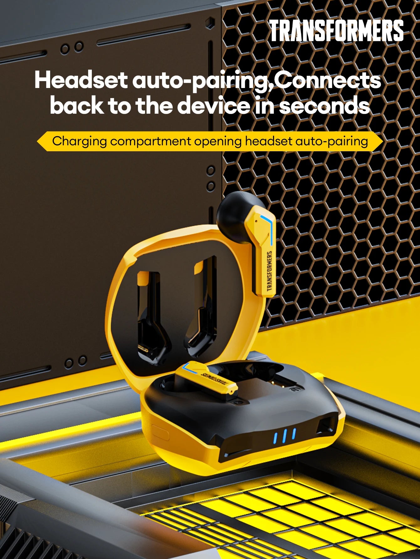 TRANSFORMERS TF-T06 TWS Earbuds — Bluetooth 5.3, Low-Latency, ENC Calls