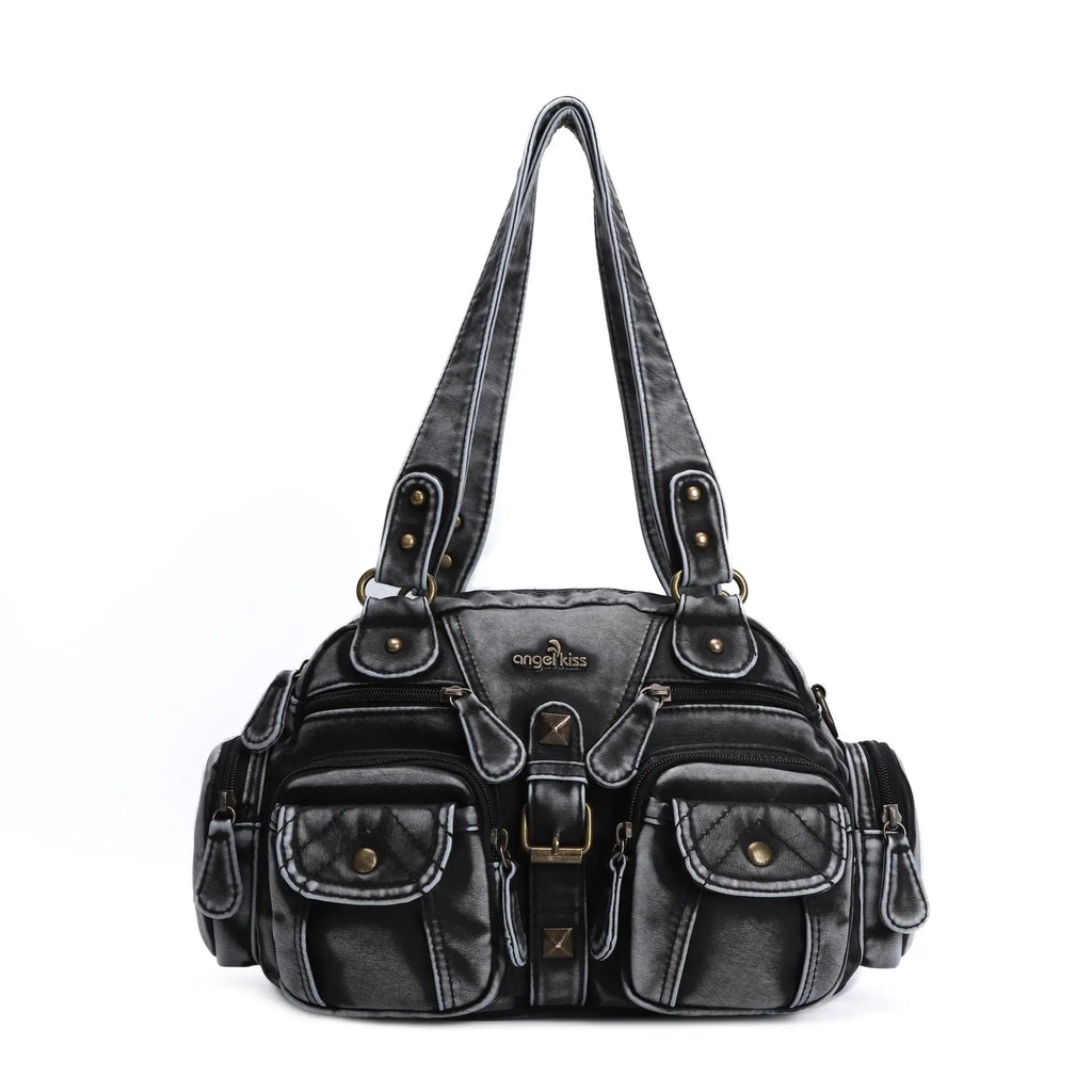 Angel kiss Women Handbags Satchel Top-handle Handbag PU Shoulder Bag Dumpling Pack Give Gifts Shoulder Bags Phone Money Pack