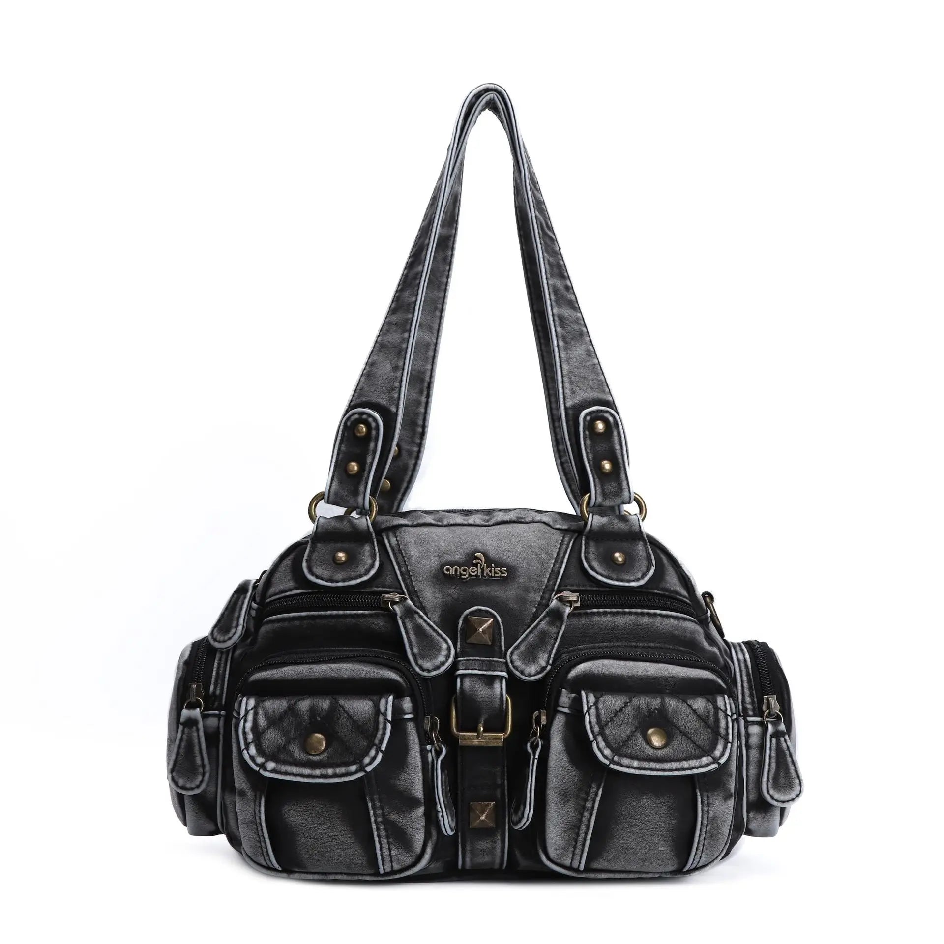 Angel kiss Women Handbags Satchel Top-handle Handbag PU Shoulder Bag Dumpling Pack Give Gifts Shoulder Bags Phone Money Pack