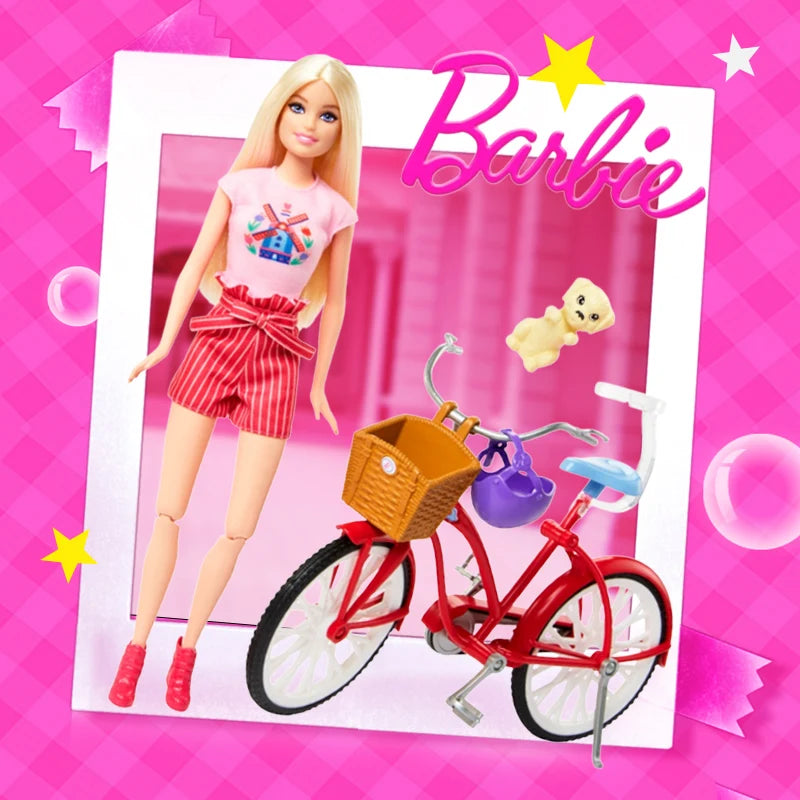 Original Barbie Afternoon Cycling Set | Fashion Doll & Bike Dress-Up Play Scene Toy