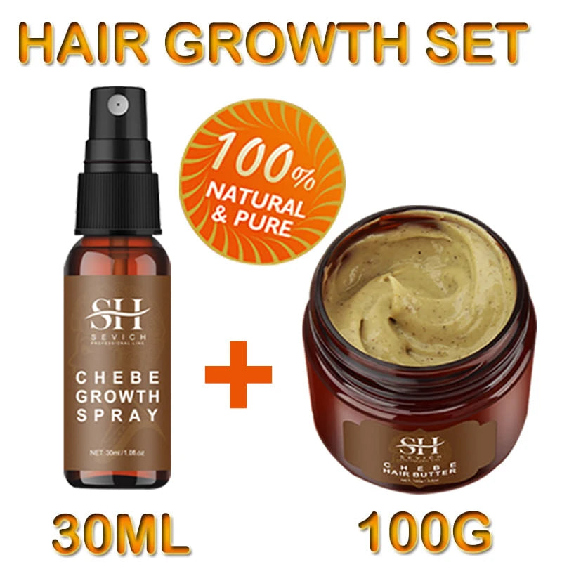 Sevich Chebe Fast Hair Growth Set — Oil 30ml + Mask 100g (Anti-Breakage & Traction Care)