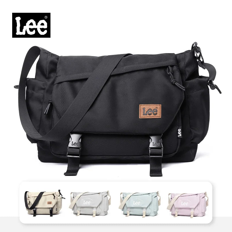 LEE Fashion Waterproof Large Crossbody Shoulder Bag Women Male Flip Laptop Messenger Bag Teenagers College Satchel School Bag