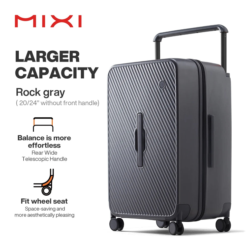 Mixi Large-Capacity Suitcase Trolley Case 26inch Checked in Hardside Rolling Wheels Luggage Wide Handle Travel Suitcases Trunk