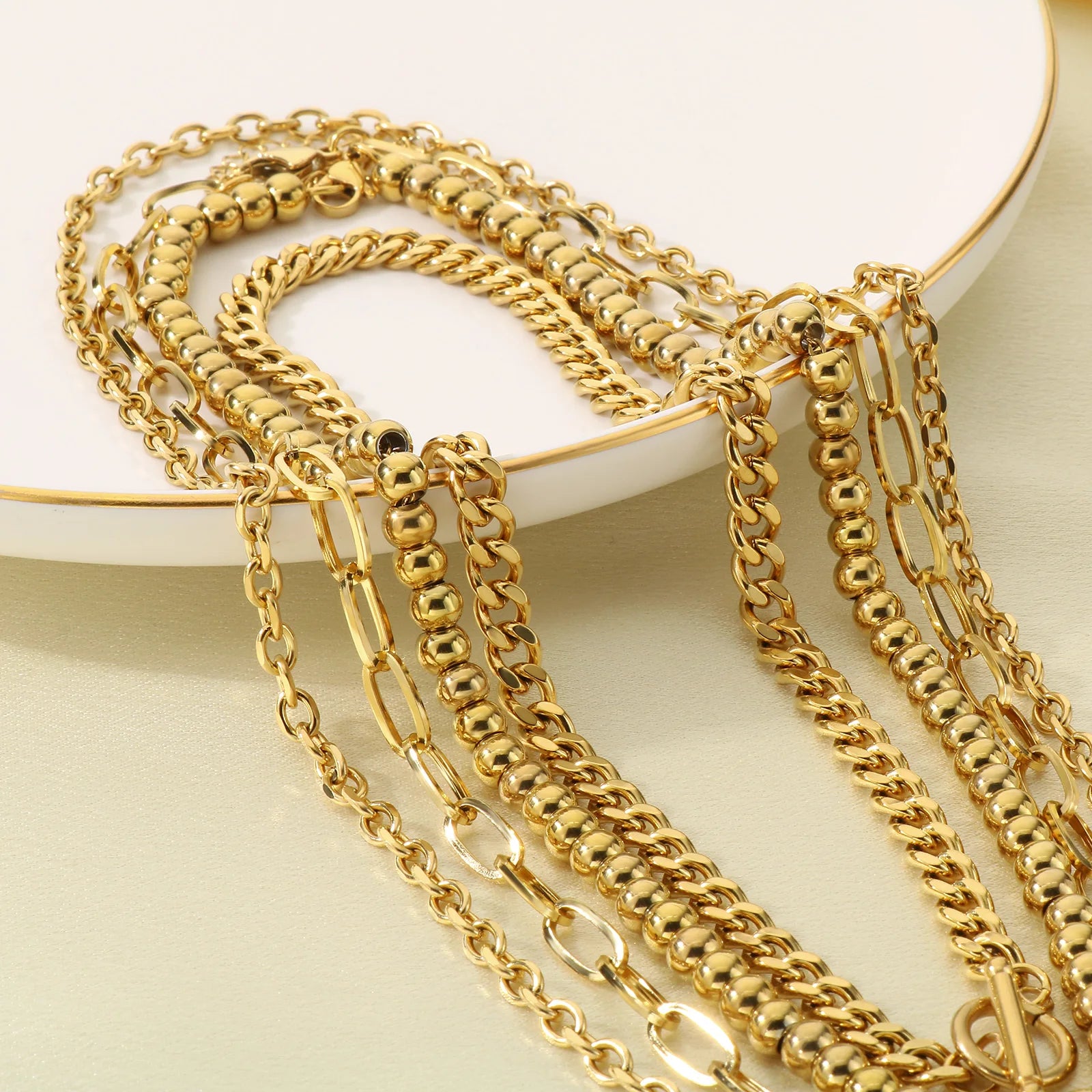 Romantic Heart Pendant Necklace | Gold Stainless Steel Choker for Women