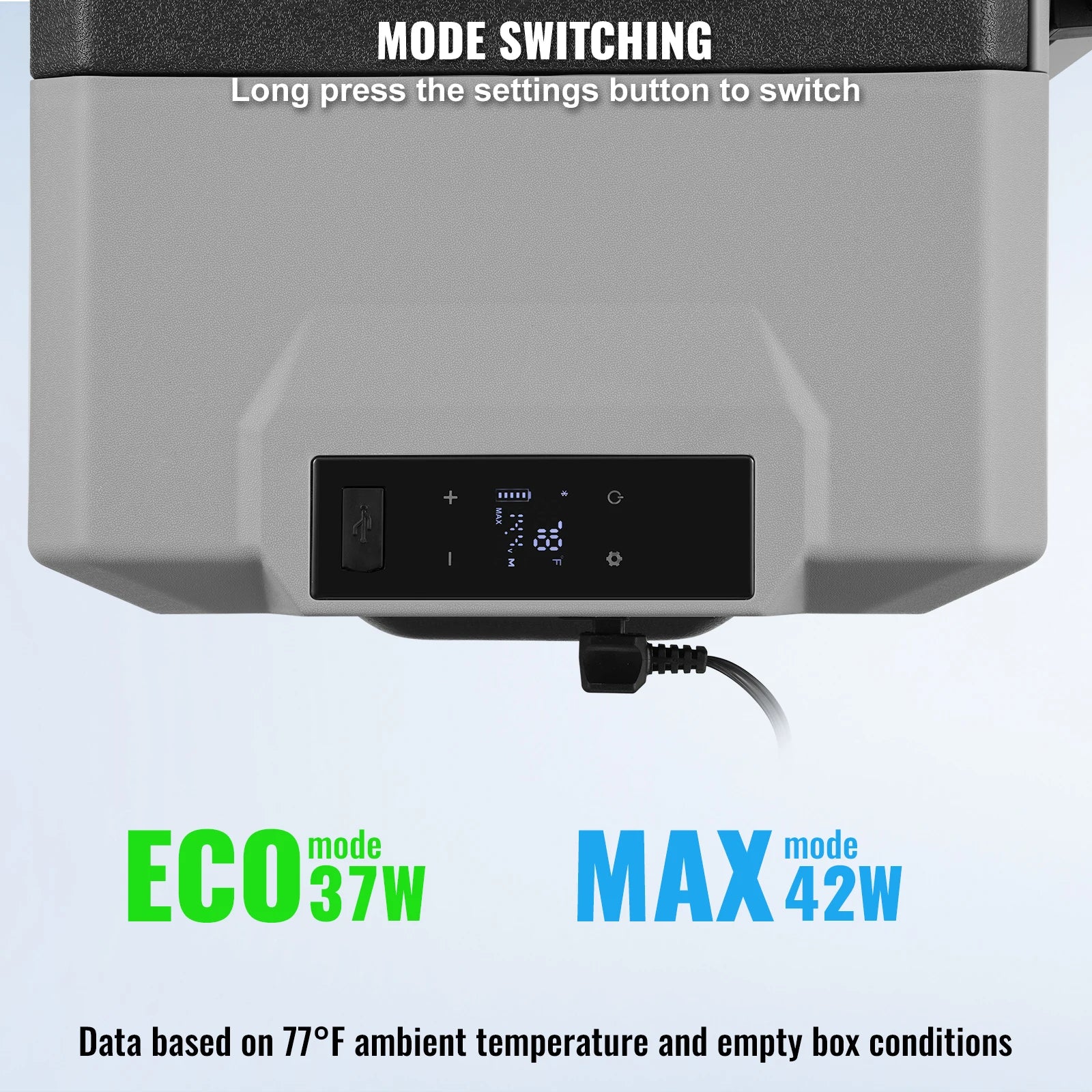 SucceBuy Car Refrigerator 12 Volt Car Refrigerator Fridge Single Zone Portable Freezer  and Handle -4℉-68℉ 12/24V DC and Cooler