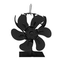 New Heat Powered Stove Fan Eco Quiet Black 6 Blades Log Wood Burner Fireplace Fan Efficient Heat Distribution Winter Warmer Home