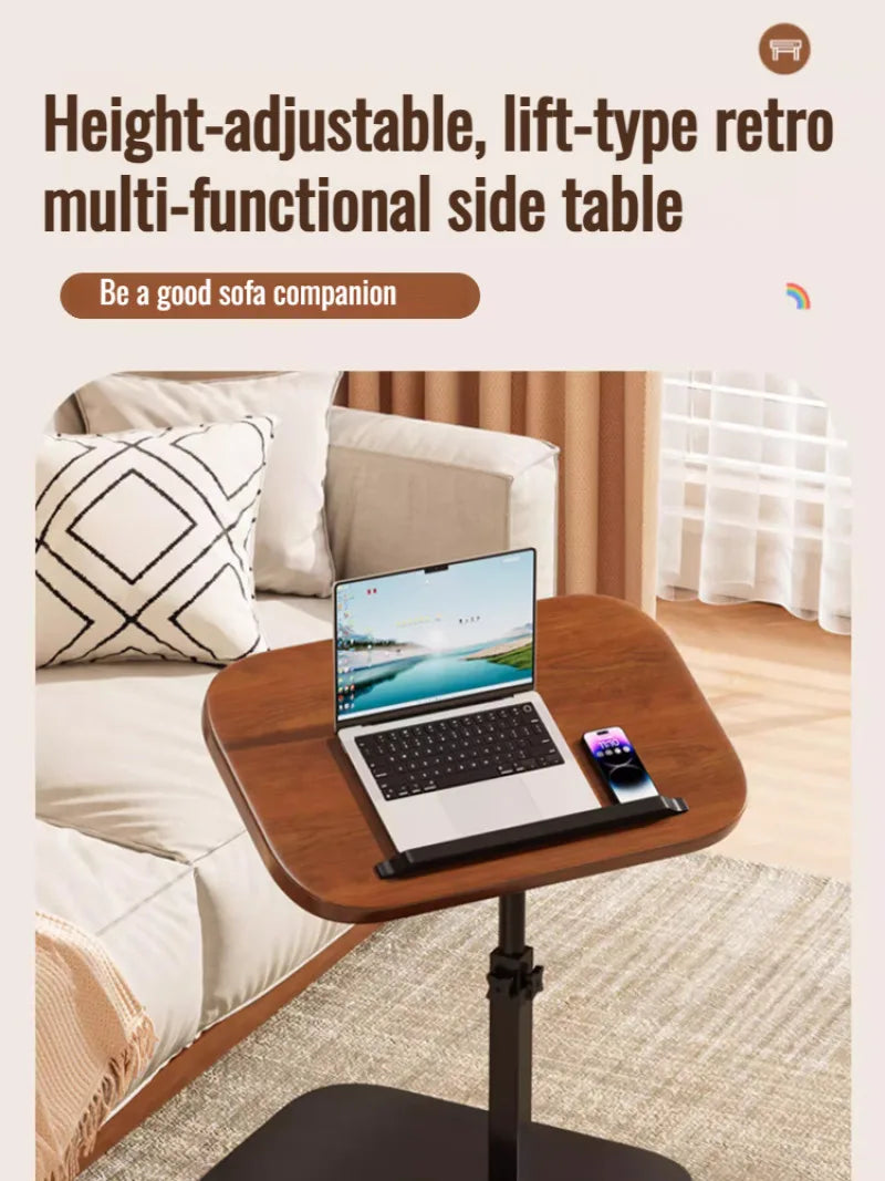 Liftable coffee table living room sofa side table rotating foldable desktop home bedside storage adjustable height shelf
