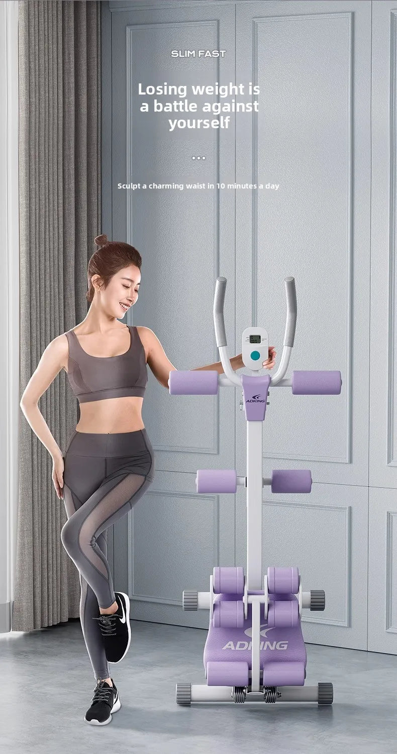 Fitness Body Shaping Machine Multifunctional Home Gym  Abdominal Waist Trainer Knee-Friendly Sliding Rail for Core & Leg Workout