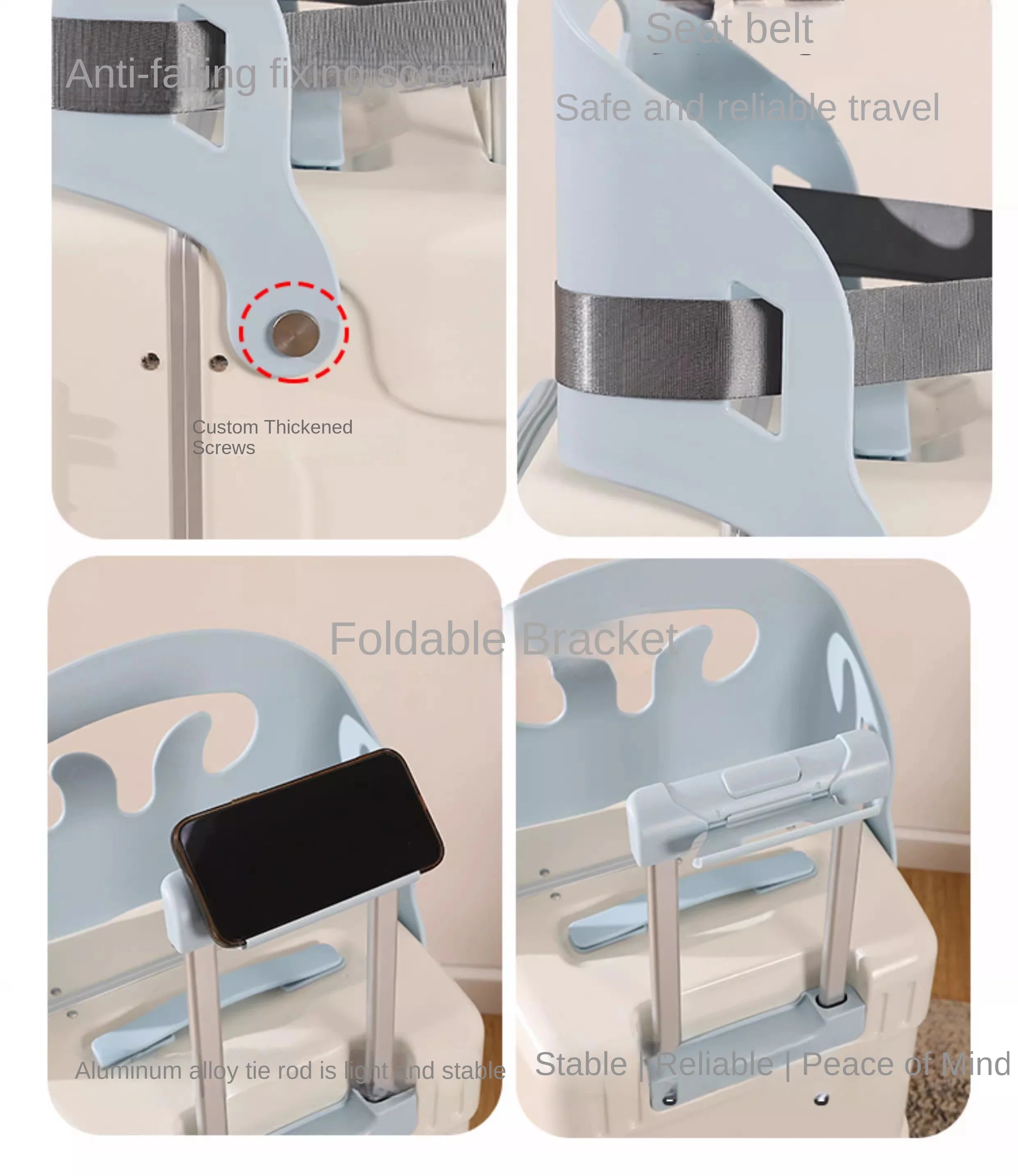 2025 New suitcase for children can Sit 20/22 inch Ride on Luggage Front Opening Sturdy Thickened Travel suitcase with Cup Holder