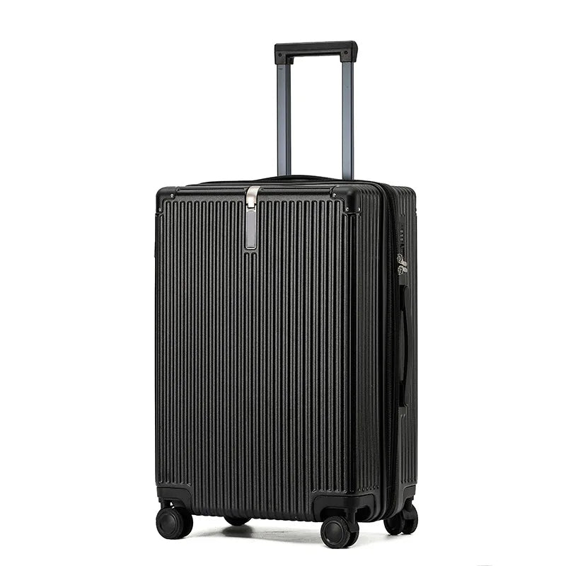 sushimu Suitcase Wide Handle Travel Suitcase Men 20 24 26 Carry-On Luggage Women PC  Trolley Case Can expand capacity