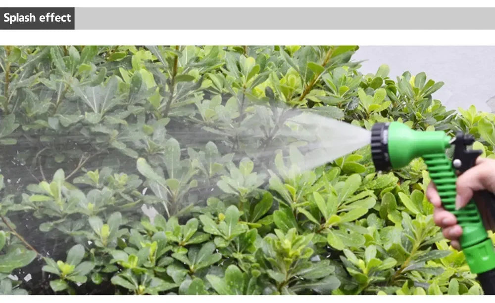 Expandable Garden Hose (25–125 ft) – Lightweight Hose w/ 7-Function Spray Nozzle