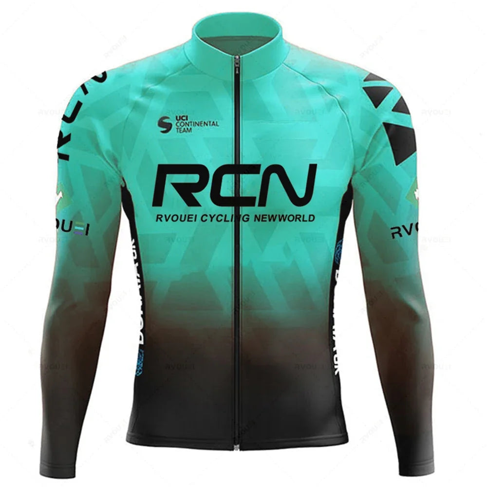 New 2025 Rcn Autumn Cycling Jersey Bib Pants Set Ropa Ciclismo Bicycle MTB Clothing Road Bike Suit Men Long Sleeve Bicicleta Set