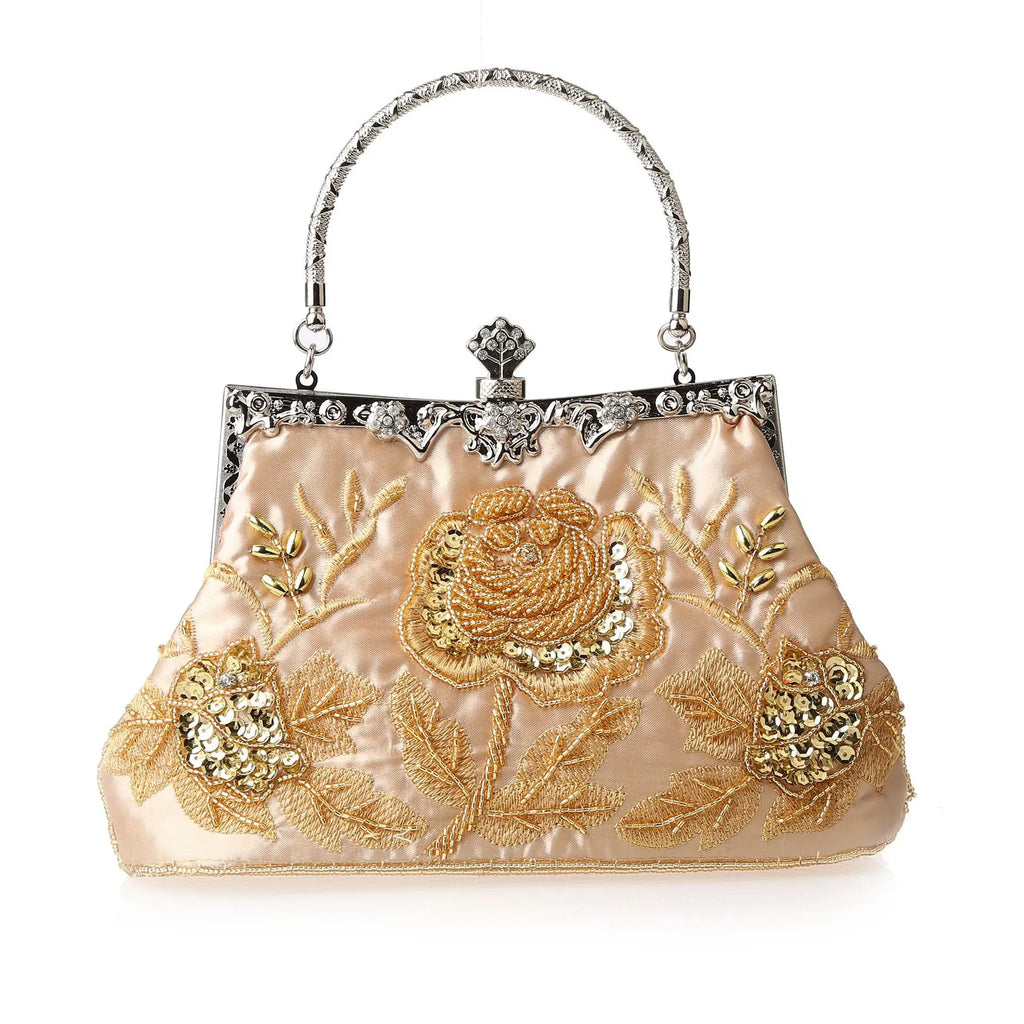 Bead Embroidery Women Evening Bag Diamonds Shell Lady Small Day Clutches Party Dinner Bag Wedding Bridal Pearl Handbags Purse