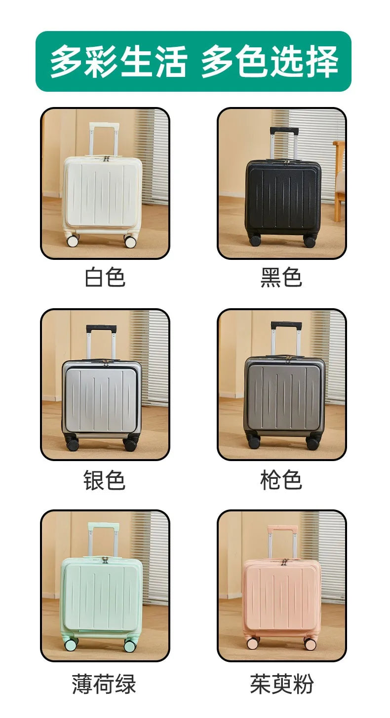 Luggage female small 18 inches suitcase swivel wheels male student durable sturdy thick password travel case