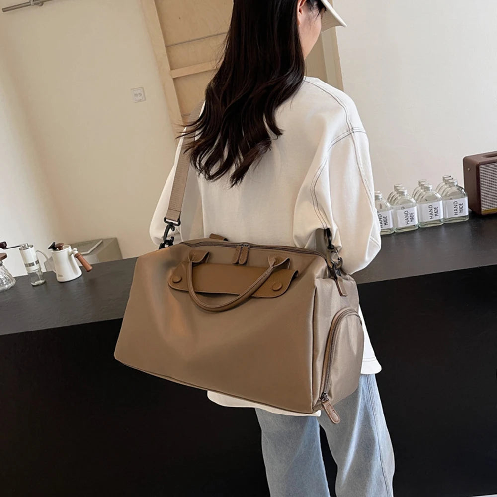 Travel Duffle Large Capacity Handbag Custom Name Canvas Business Trip Storage Bag Personalized Crossbody Bag Luggage Tote Bag