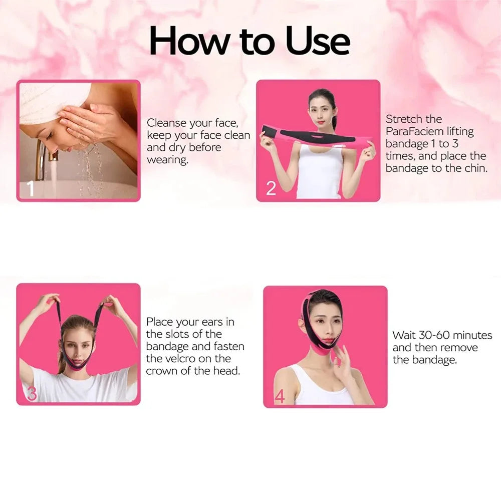 YS00135--Elastic face slim bandage v line facial shape woman chin belt facial care beauty tool