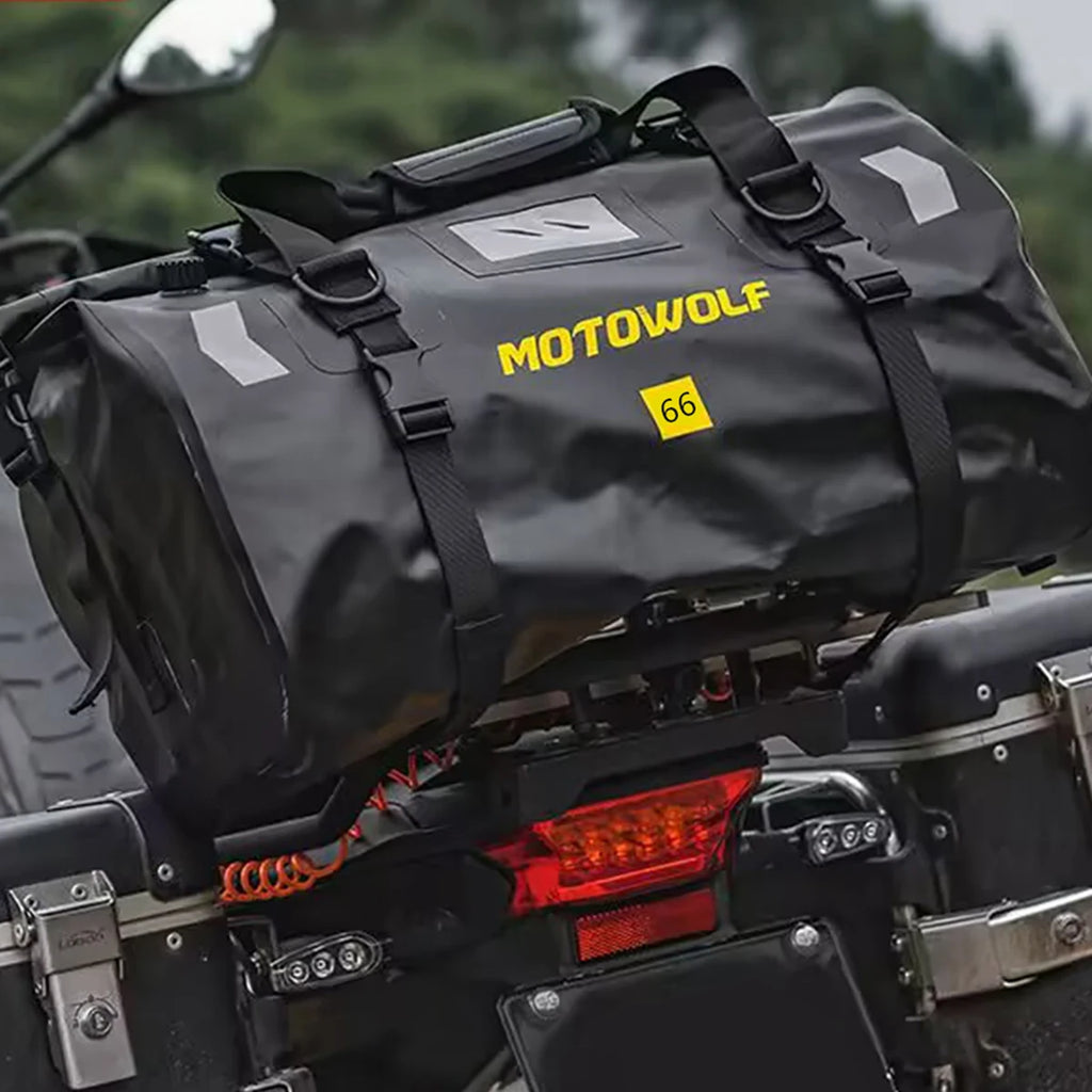 Motorcycle Waterproof Tail Bag Travel Outdoor Dry Luggage Roll Pack Bag 20 /40/66 Motorbike Luggage Backpack Motorcycle Seat Bag