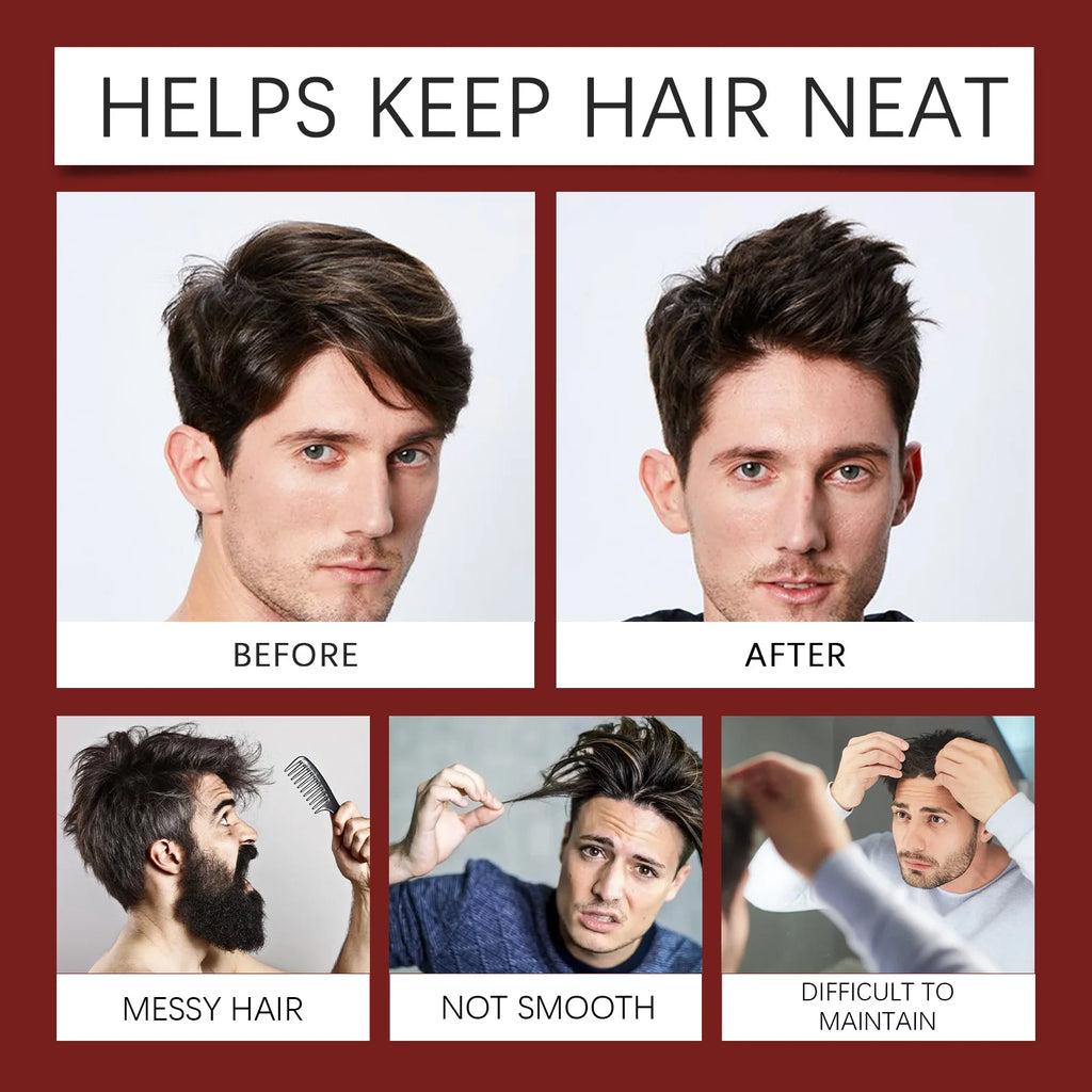 Long Lasting Hair Styling Wax Rosemary Pomade Fluffy Hair Keep Hair Oil Edge Control Barbershop Tools Salon Hairdressing Mud